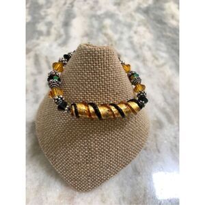 Murano Crystals Sterling Silver Jewelry Bracelet #handmade #Italy